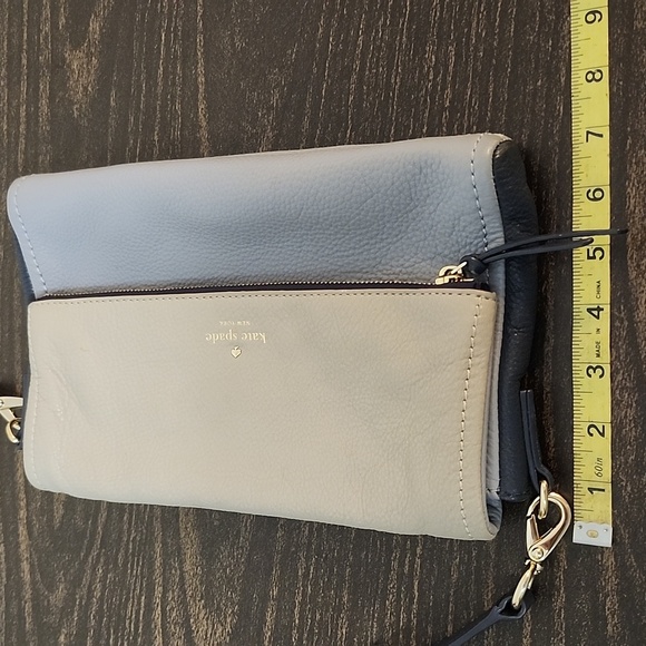 KATE SPADE NEW YORK Color Block Block Gray Tan Classic Crossbody - Picture 3 of 14